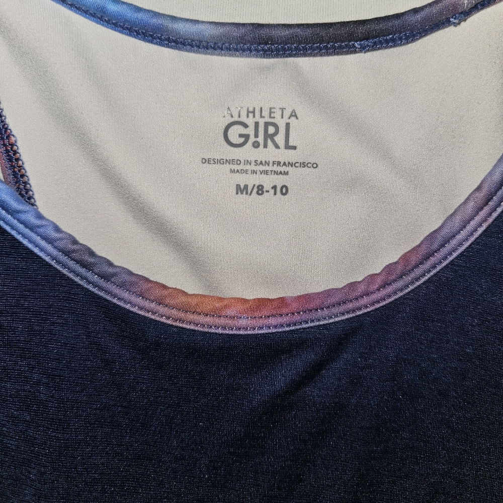 Athleta Girl Navy Galaxy Tank 8-10 - Picture 2 of 6